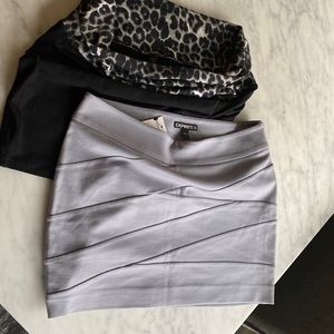 Express/mini skirts lot 2… cute/blk and cute/gray!